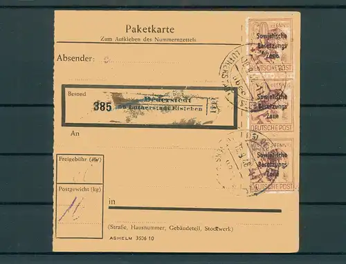 Paketkarte 1948 DEDERSTEDT siehe Beschreibung (200849)