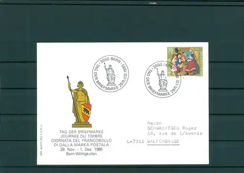 TAG DER BRIEFMARKE 1985 Beleg siehe Beschreibung (201330)