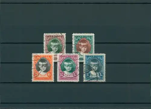 LUXEMBURG 1929 Nr 213-217 gestempelt (201566)