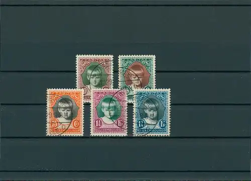 LUXEMBURG 1929 Nr 213-217 gestempelt (201568)