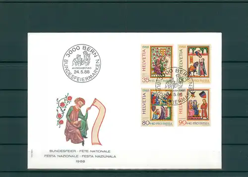 SCHWEIZ 1988 Ersttagsbrief (201832)