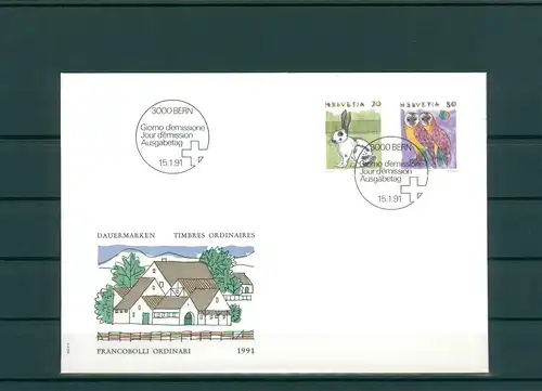 SCHWEIZ 1991 Ersttagsbrief (201859)
