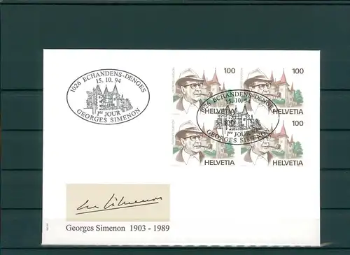 SCHWEIZ 1994 Ersttagsbrief (202009)