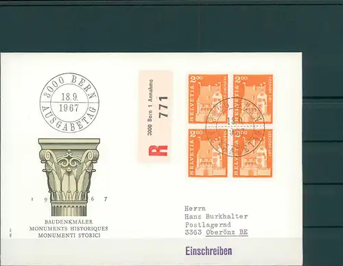 SCHWEIZ 1967 Ersttagsbrief (202126)