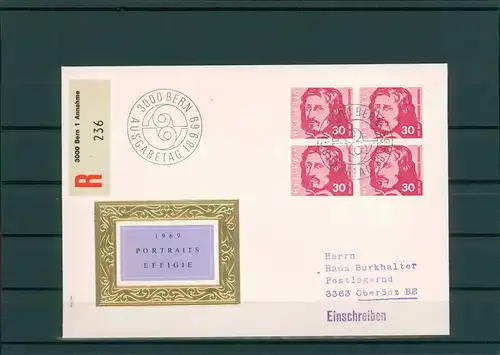 SCHWEIZ 1969 Ersttagsbrief (202230)