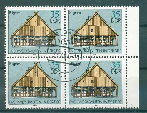 DDR 1981 PLATTENFEHLER Nr 2626 I gestempelt (227742)