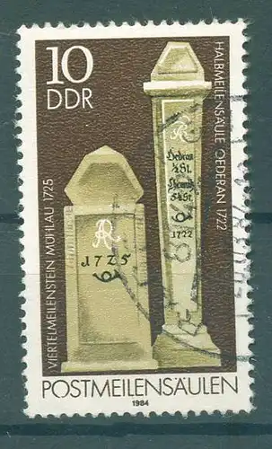 DDR 1984 PLATTENFEHLER Nr 2853 II gestempelt (227748)