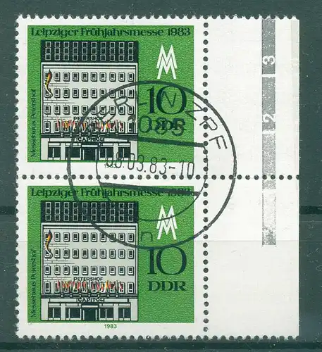 DDR 1983 PLATTENFEHLER Nr 2779 II gestempelt (227740)