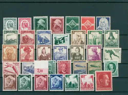 DEUTSCHES REICH Slg. aus 1934-1945 postfrisch/MNH (203844)