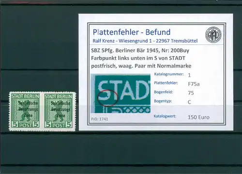 SBZ 1948 Nr 200Buy F75a postfrisch (204604)