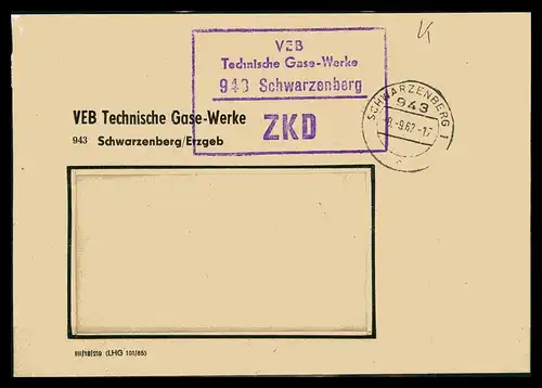DDR ZKD Dienstbrief 1967 siehe Beschreibung (205929)