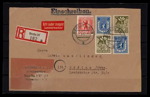SBZ BERLIN-BRANDENBURG 1945 Nr 3+6+7 gestempelt (206232)