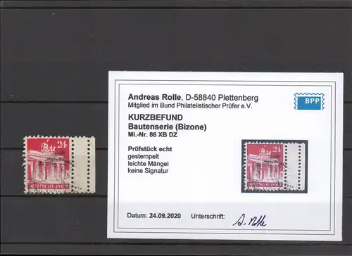 BIZONE 1948 Nr 86XB DZ gestempelt (209942)
