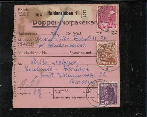 KONTROLLRAT 1947 Nr 954 u.a. gestempelt (211591)