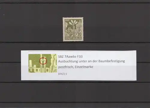 SBZ 1945 PLATTENFEHLER Nr 7Aawbz F33 postfrisch (211645)