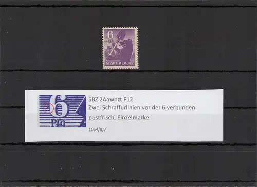 SBZ 1945 PLATTENFEHLER Nr 2Aawbzt F12 postfrisch (211717)