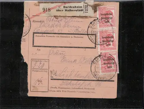 SBZ 1948 Nr 192 u.a. gestempelt (211723)
