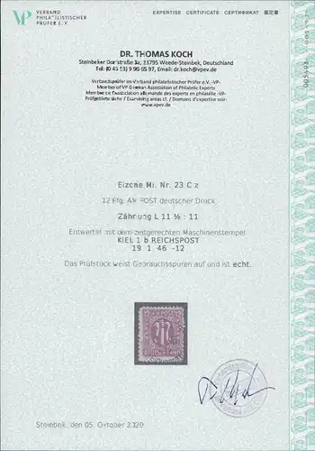 BIZONE 1945 23Cz postfrisch (211730)