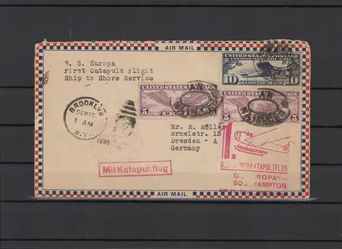 USA 1930 Katapultflug-Beleg siehe Beschreibung (211777)