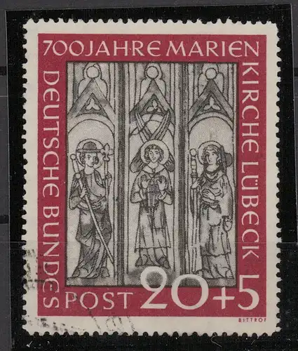 BUND 1951 PLATTENFEHLER Nr 140 I gestempelt (211910)