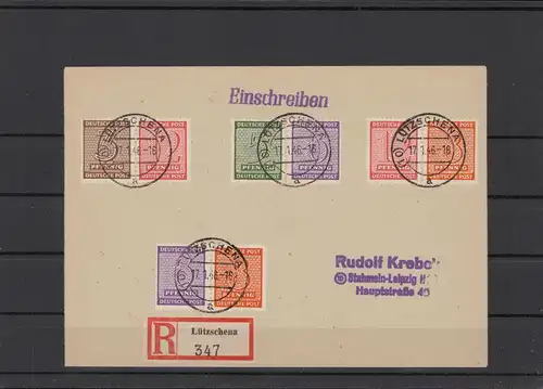SBZ 1945 Zusammendrucke WZd13-16 gestempelt (212022)