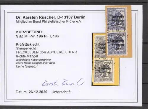 SBZ 1948 Nr 196 PF I gestempelt (212358)