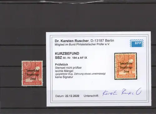SBZ 1948 Nr 196 AF IX gestempelt (212363)
