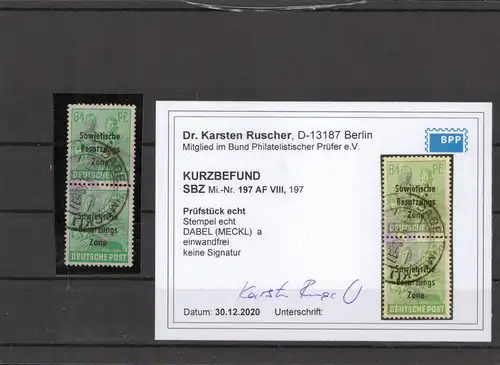SBZ 1948 Nr 197 AF VIII gestempelt (212364)