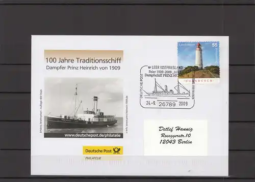 SCHIFFSPOST - 2009 Echt gelaufener Schiffspost- Brief (212747)