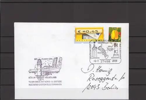 SCHIFFSPOST - 2008 Echt gelaufener Schiffspost- Brief (212753)