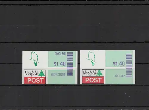 NORFOLK INSELN 2004 ATM Nr 3.1 + 3.2 postfrisch (213431)