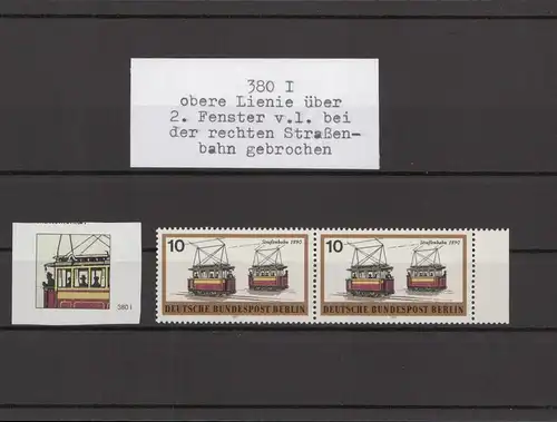BERLIN 1971 PLATTENFEHLER Nr 380 I postfrisch (213752)