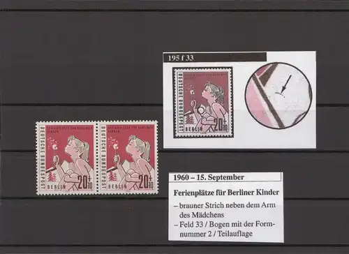 BERLIN 1960 PLATTENFEHLER Nr 195 II postfrisch (213778)