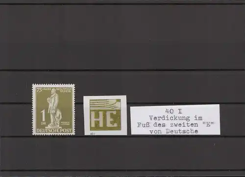 BERLIN 1949 PLATTENFEHLER Nr 40 I postfrisch (213808)