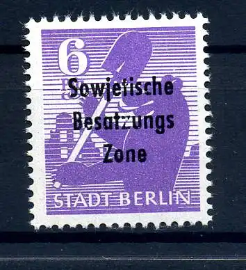 SBZ 1948 Nr 201Aa uy AF IV postfrisch (214354)