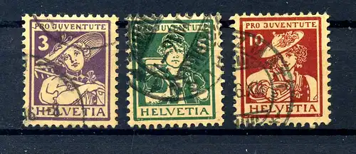 SCHWEIZ 1916 Nr 130-132 gestempelt (217282)