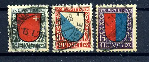 SCHWEIZ 1920 Nr 153-155 gestempelt (217286)