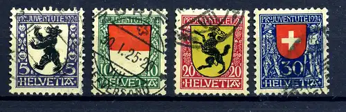 SCHWEIZ 1924 Nr 209-212 gestempelt (217292)