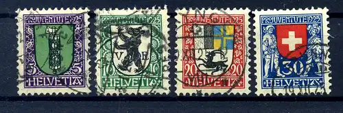 SCHWEIZ 1925 Nr 214-217 gestempelt (217293)