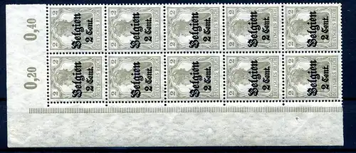 LP BELGIEN 1916 Nr 10 postfrisch (217697)