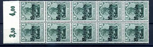 LP BELGIEN 1916 Nr 12 postfrisch (217701)