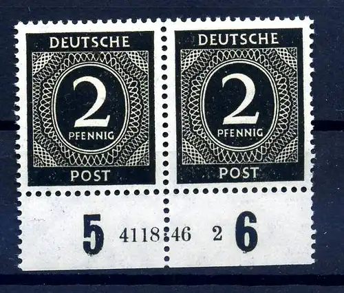 KONTROLLRAT 1946 Nr 912b HAN postfrisch (219432)