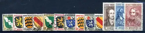 FRZ.ZONE ALLGEMEIN 1945 Nr 1-13 gestempelt (220506)