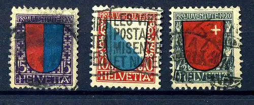 SCHWEIZ 1920 Nr 153-155 gestempelt (220765)