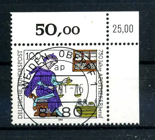 BUND 1991 Nr 1490 KBWZ gestempelt (220885)