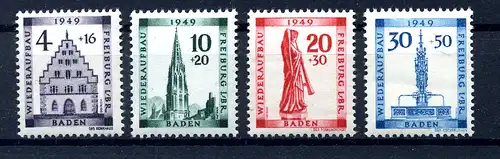 FRZ.ZONE - BADEN 1949 Nr 38-41A postfrisch (221047)