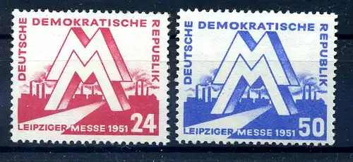 DDR 1951 Nr 282-283 postfrisch (221122)