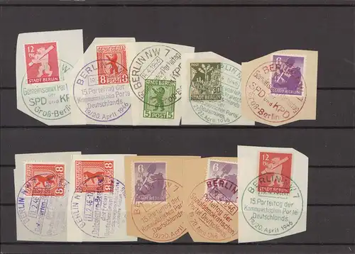 SBZ BERLIN-BRANDENBURG Lot Sonderstempel (221620)