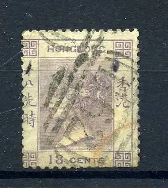 HONGKONG 1862 Nr 4 gestempelt (221849)