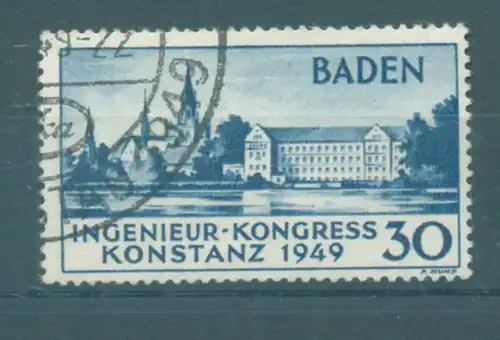 FRZ.ZONE BADEN 1949 Nr 46I gestempelt (222312)